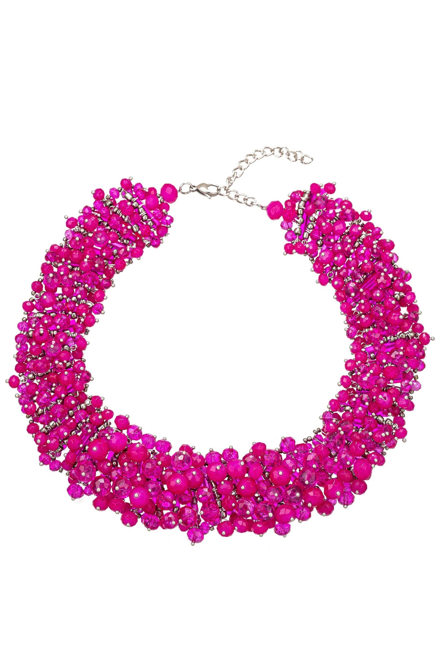 Harper Hot Pink Collar Statement Necklace