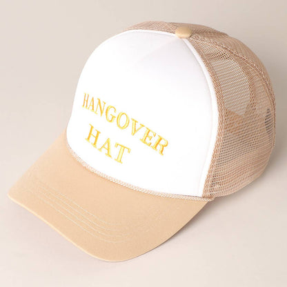 Hangover Hat Embroidered Trucker Cap