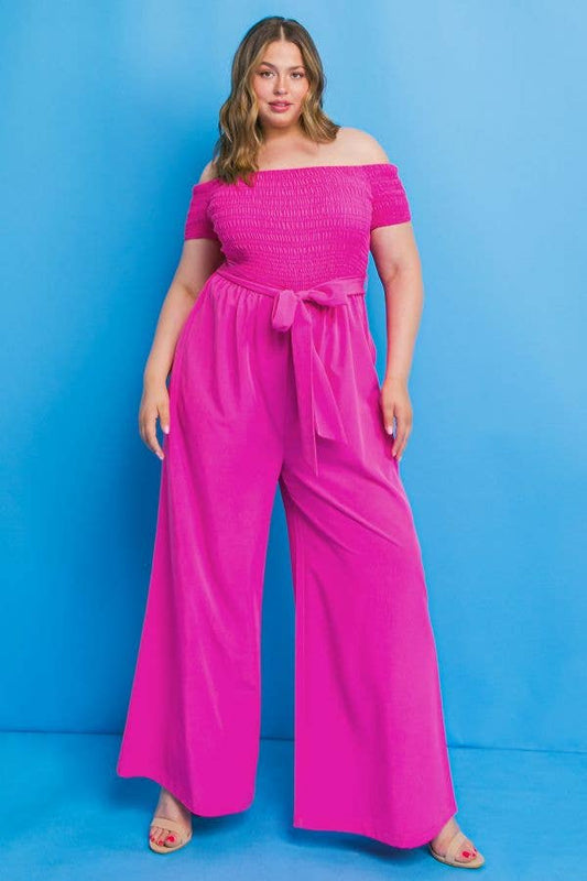 A solid woven jumpsuit
