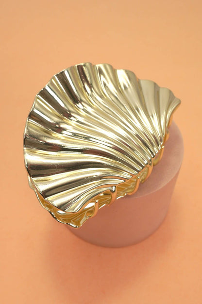 SEASHELL  GOLD SILVER ALLOY HAIR CLAW HAIR CLIP | 40H934