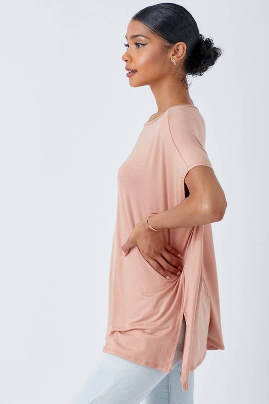 PLUS SIZE SHORT SLEEVE PIKO TOP