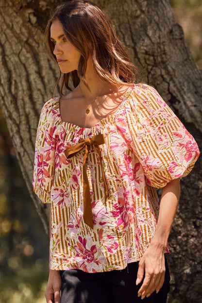 Plus Floral Printed Blouse