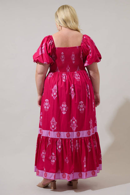 The Mercer Smocked Maxi Dress Curve