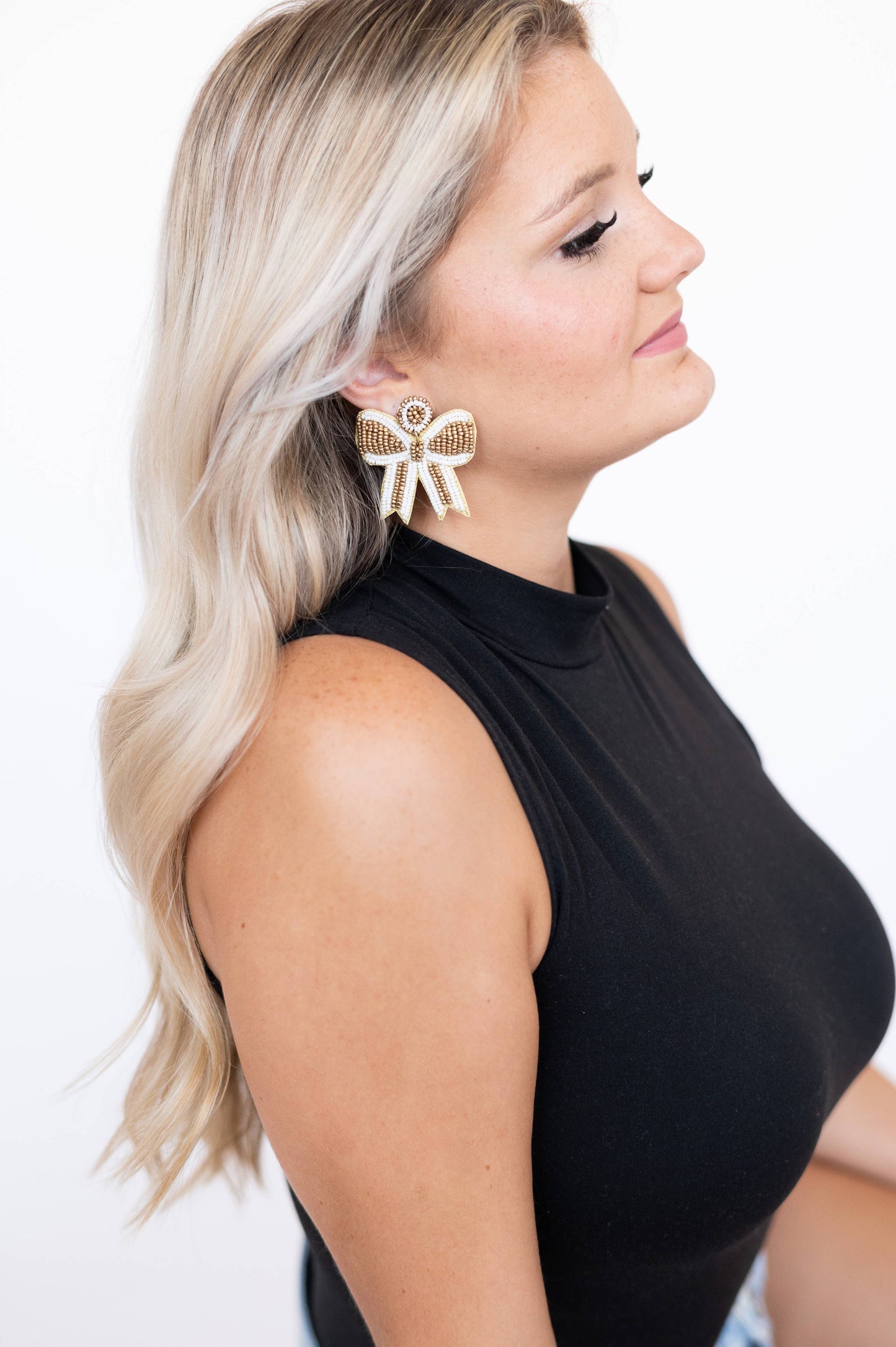 Gold Bow Earrings