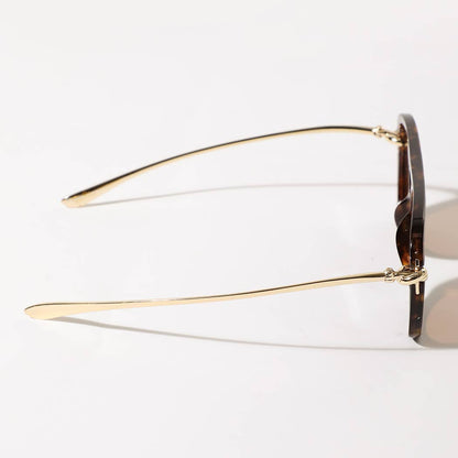 Women's Retro Chain Temple Aviator Sunglasses