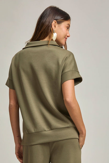 Short Sleeve Quarter Zip + Pants Modal Set TRVSET-CATALINA