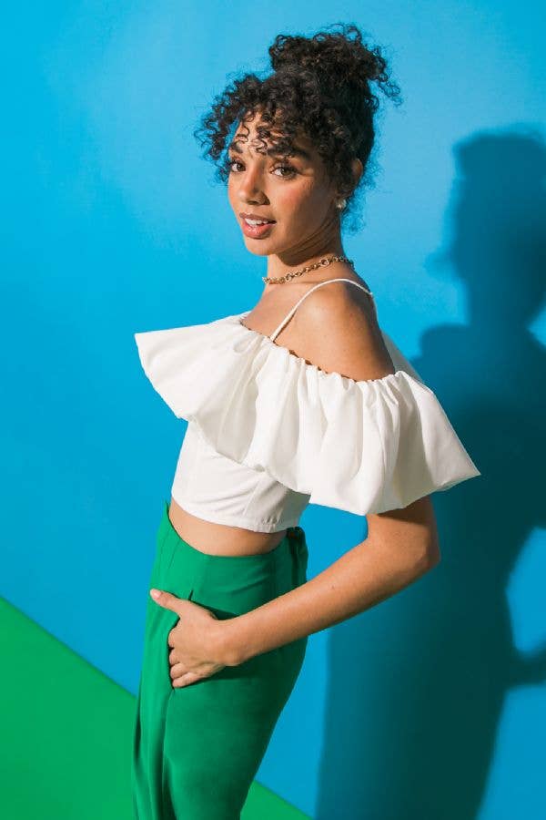 A solid woven top-IT12101