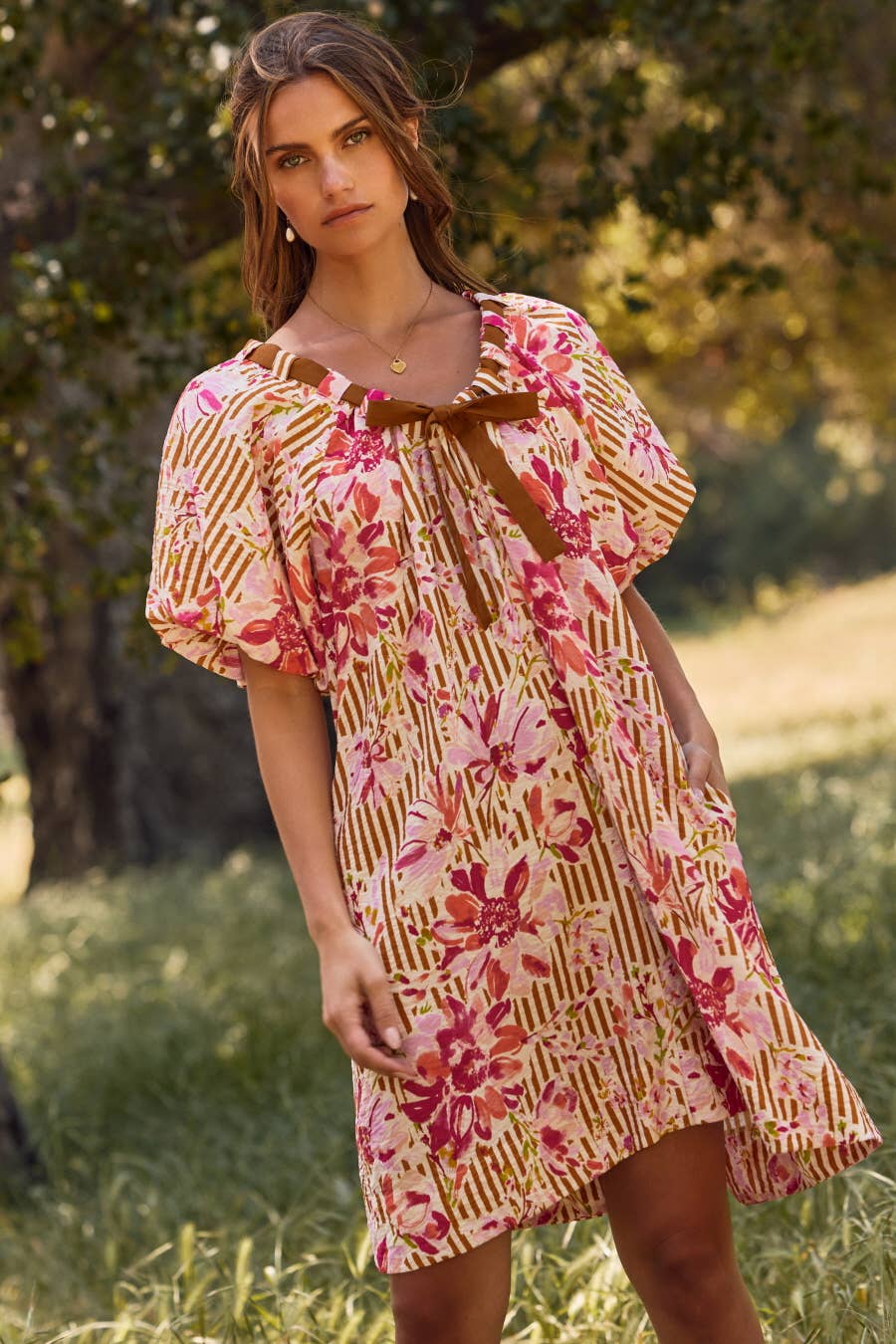 Floral Printed Mini Dress