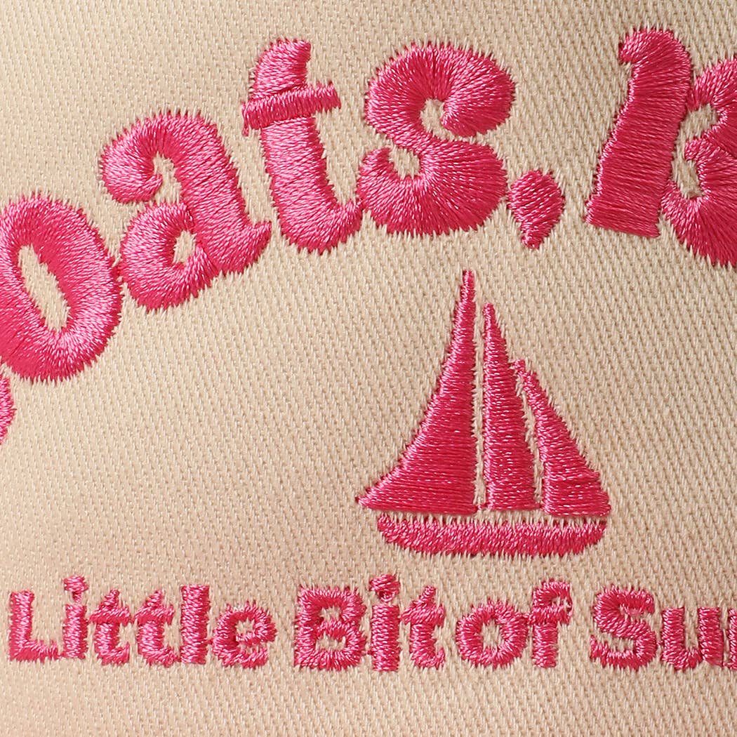 Boats, Boys Text Embroidered Two-Tone Trucker Hat
