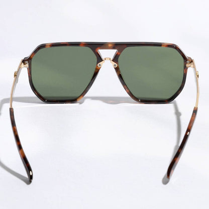 Geometric Shape Thin Frame Designed Sunglasses