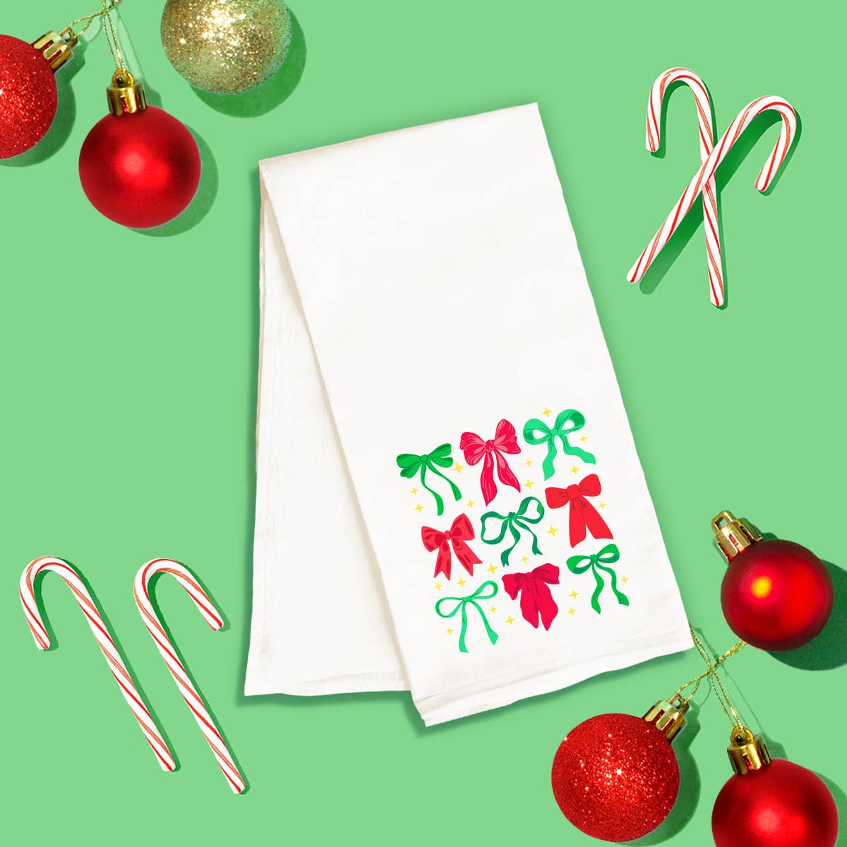 Christmas Bows Hand Towel