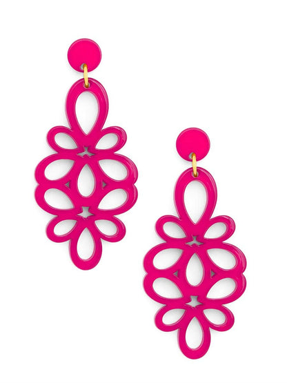 Resin Blooming Flower Drop Earring