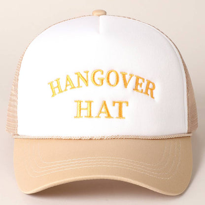 Hangover Hat Embroidered Trucker Cap