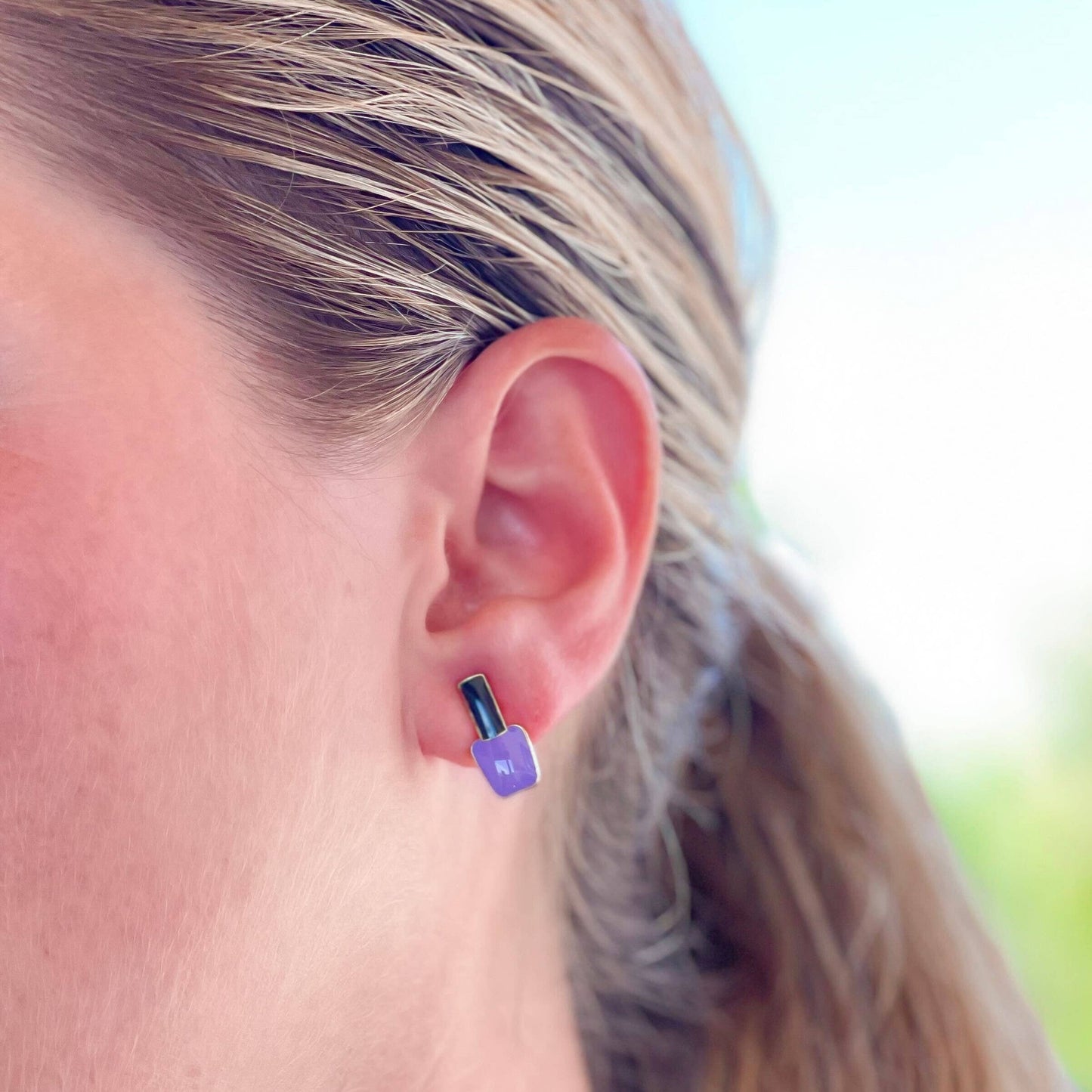 Nail Polish Bottle Enamel Stud Earrings