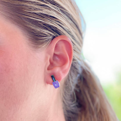 Nail Polish Bottle Enamel Stud Earrings