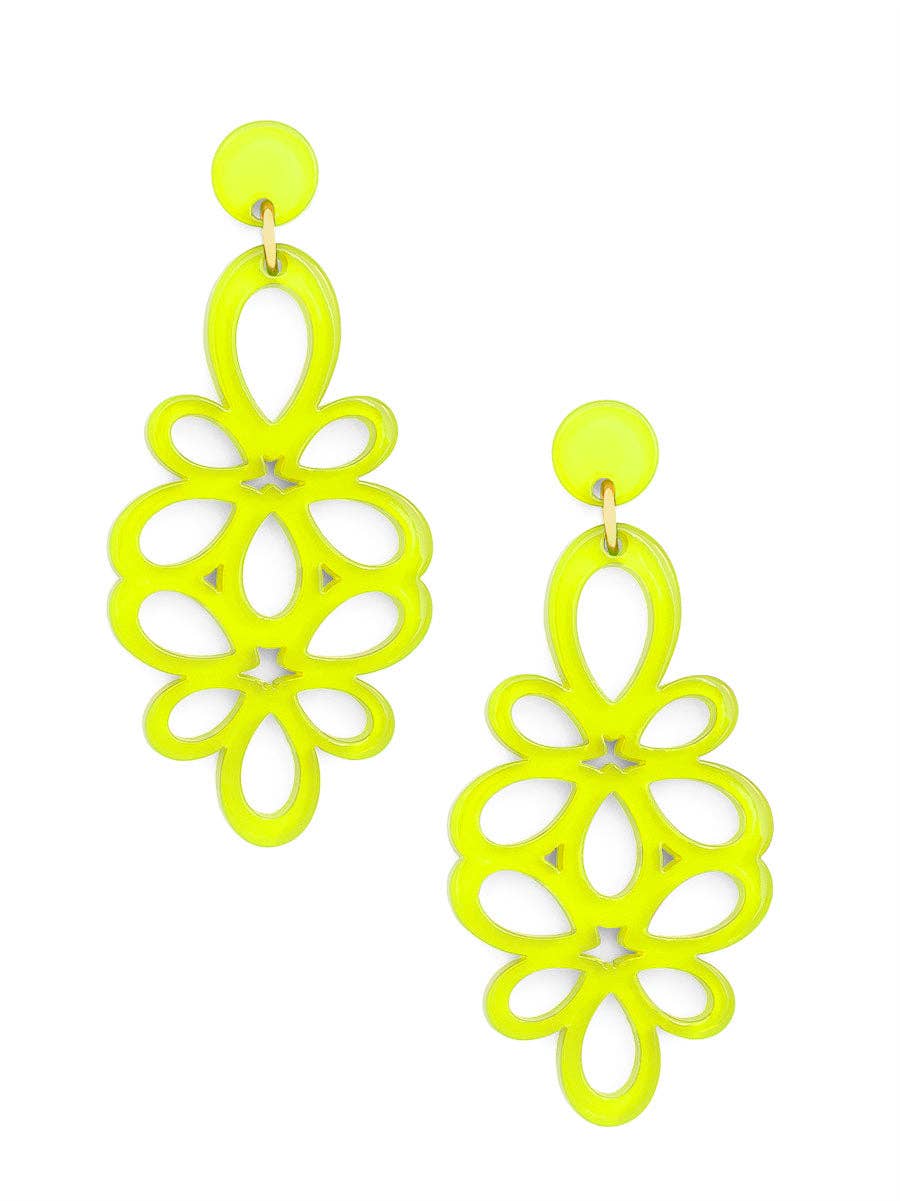 Resin Blooming Flower Drop Earring
