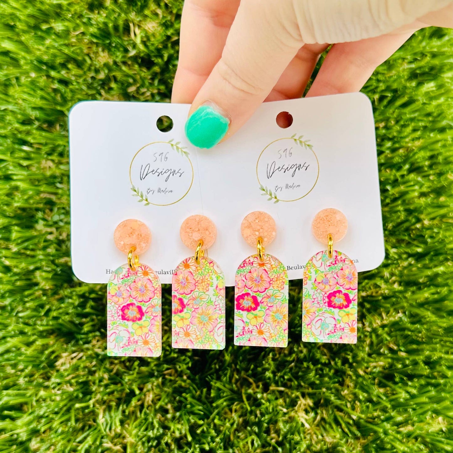 Lilly Pulitzer Inspired Earrings