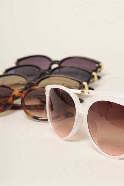 Women's Round Temples Gradient Sunglasses