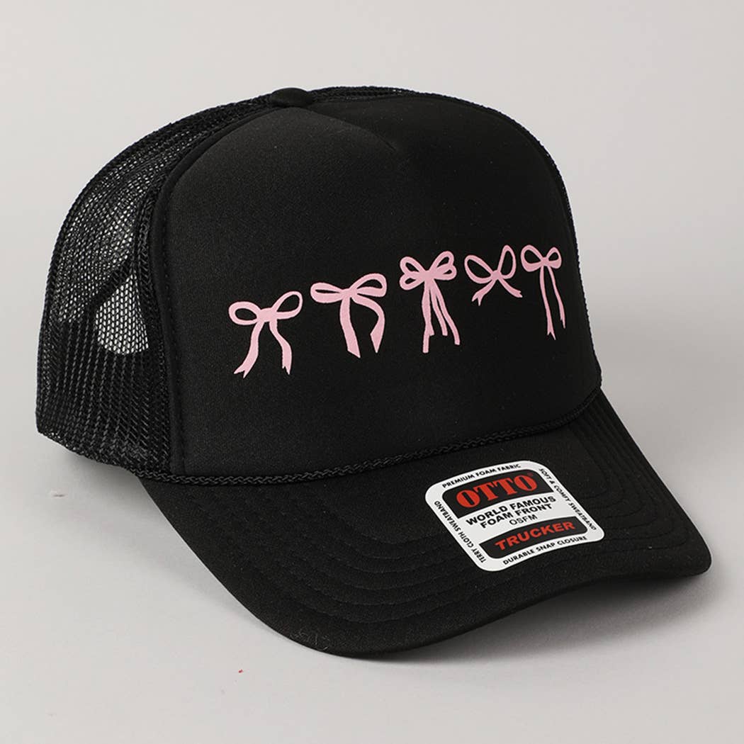 Variety Ribbon Bow Design Foam Trucker Hat