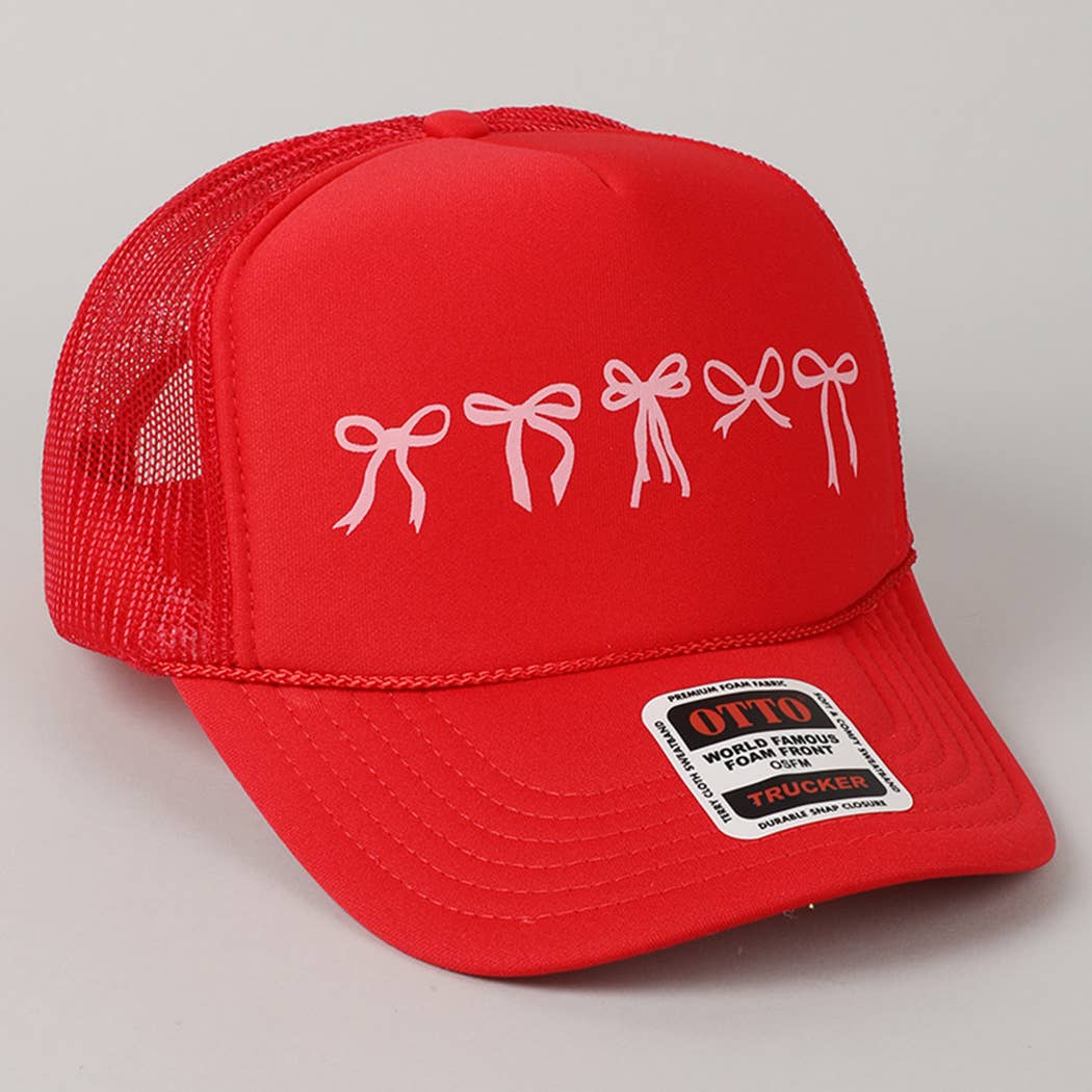 Variety Ribbon Bow Design Foam Trucker Hat
