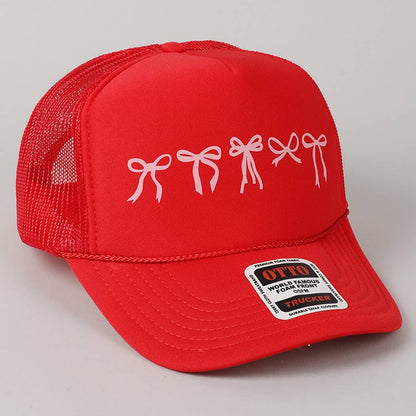 Variety Ribbon Bow Design Foam Trucker Hat