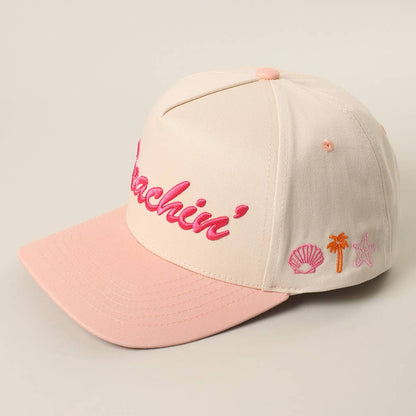 BEACHIN' 3D Embroidered Two-Tone Trucker Hat