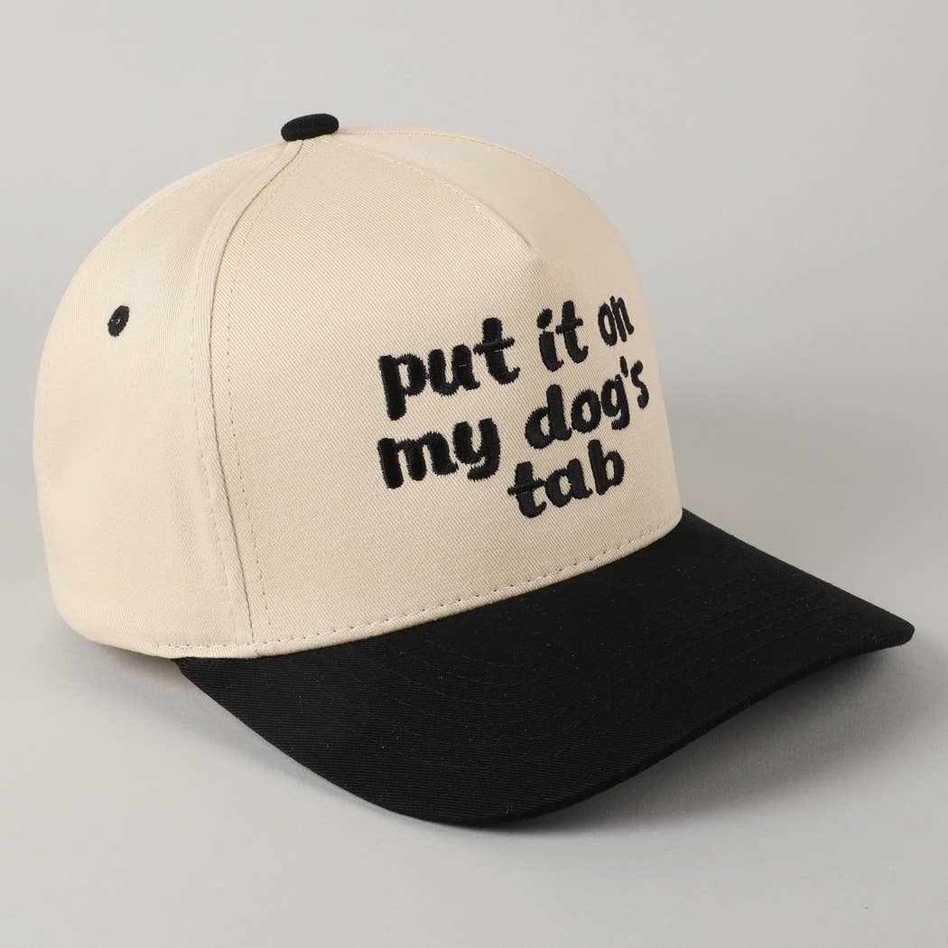 Put it on my dog's tab Two Tone Trucker Hat: MINT / ONE SIZE