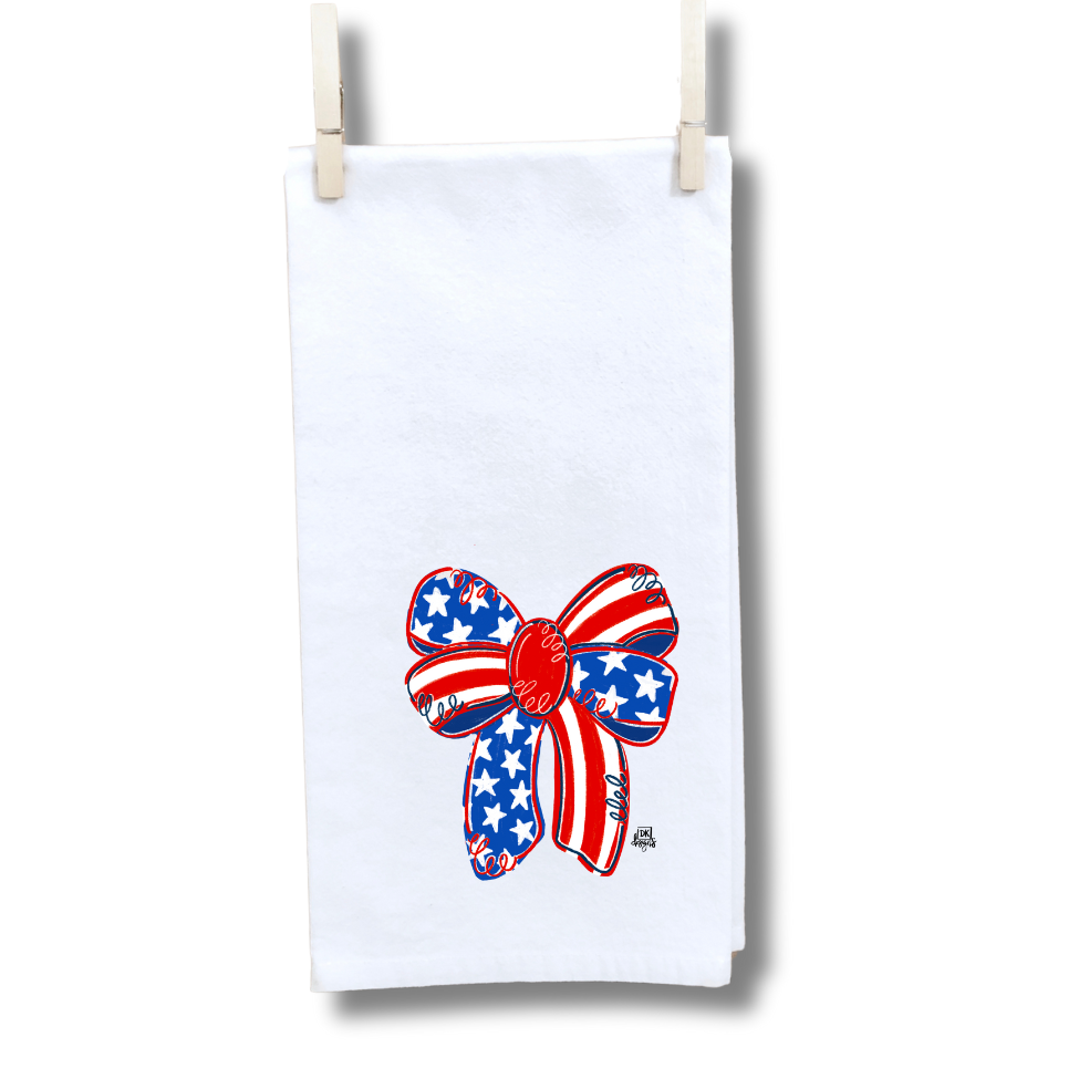 Patriotic Bow Towel