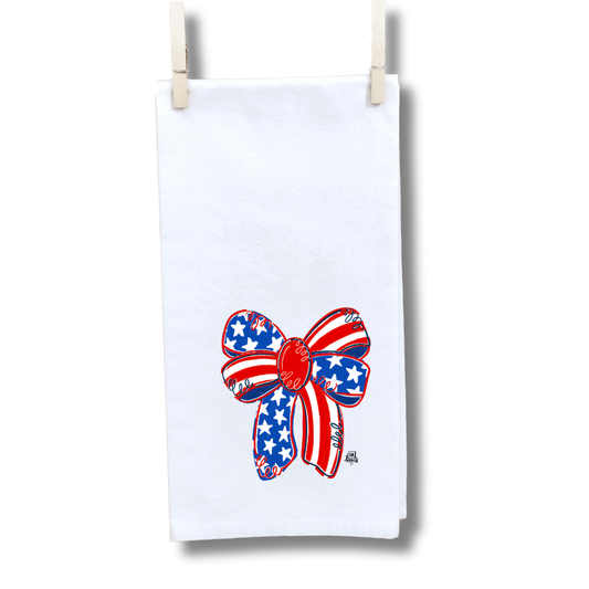 Patriotic Bow Towel