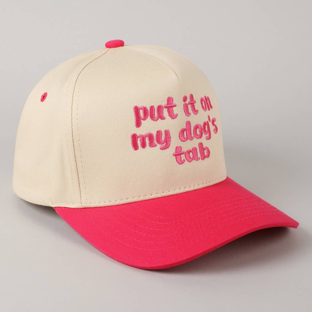 Put it on my dog's tab Two Tone Trucker Hat: MINT / ONE SIZE