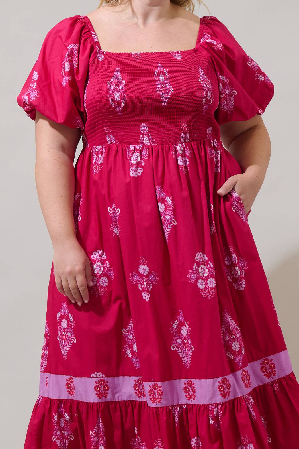The Mercer Smocked Maxi Dress Curve