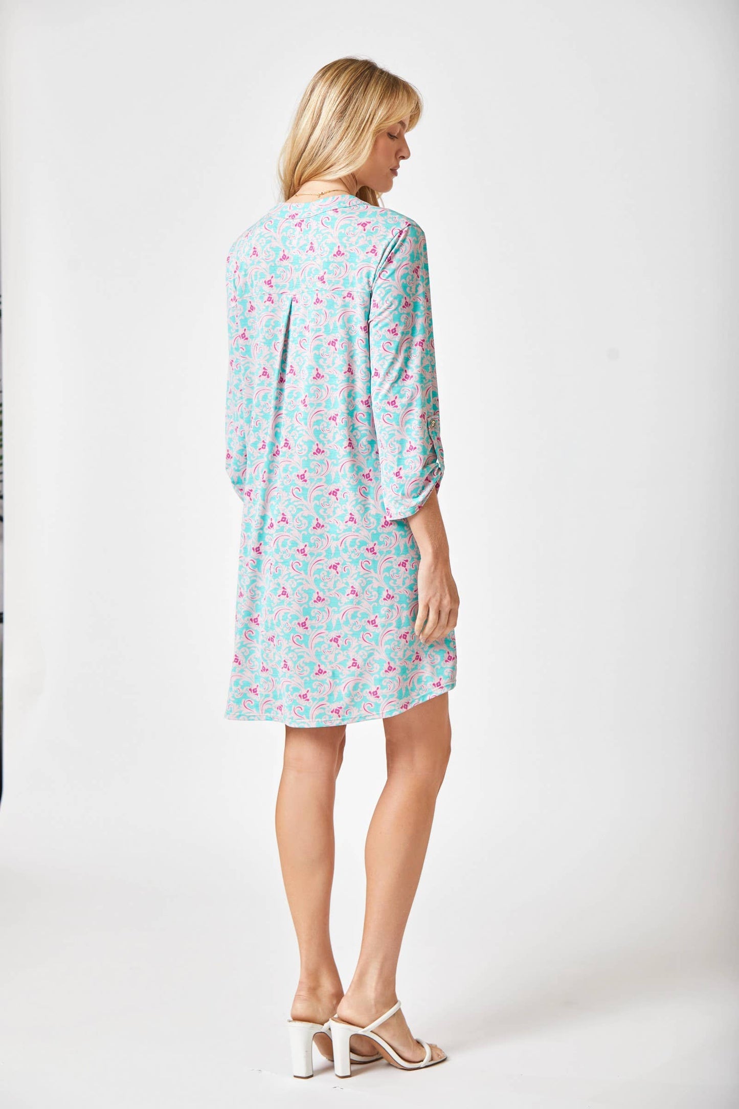 Classic A Line Dress That Features Lizzy Neckline