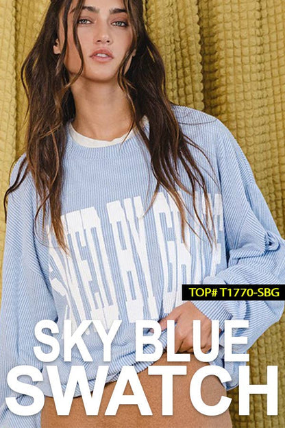 T1770-NC 'NORTH CAROLINA' Oversized Graphic Sweatshirt