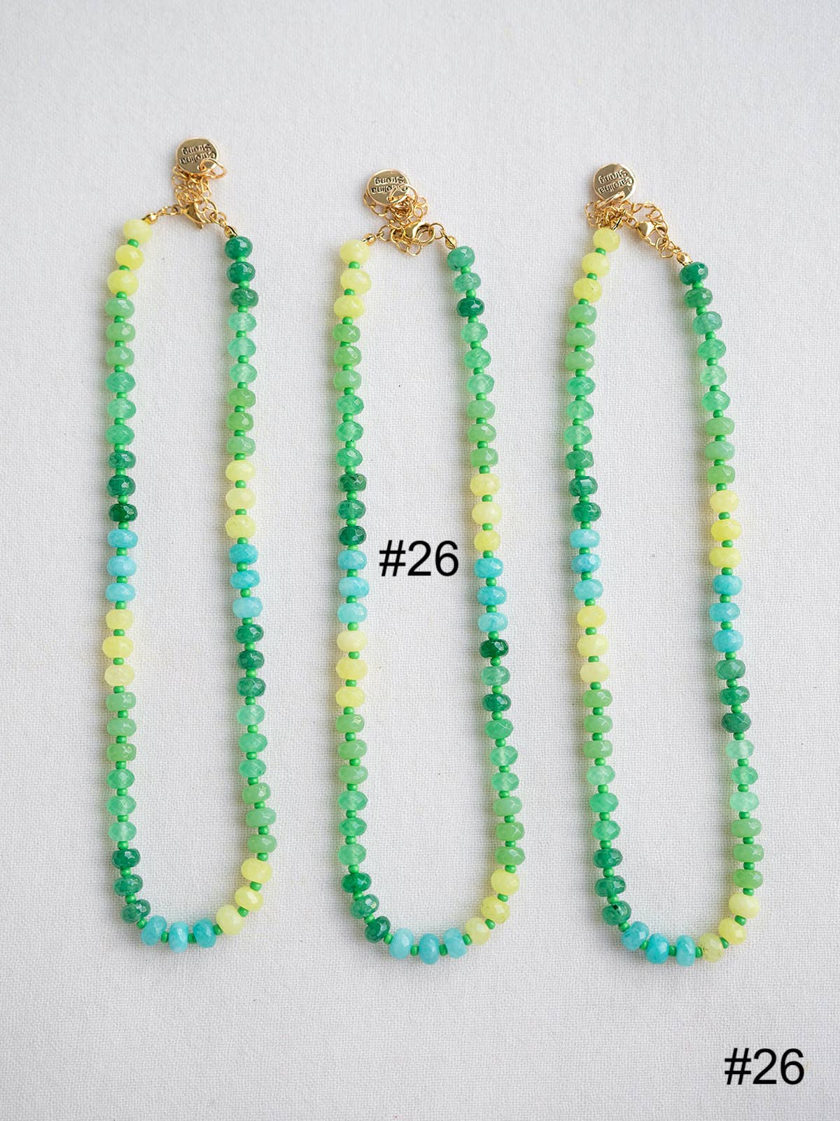 Colorful Beaded Gemstone Candy Necklace Trendy Jewelry