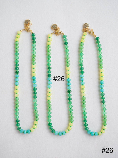 Colorful Beaded Gemstone Candy Necklace Trendy Jewelry