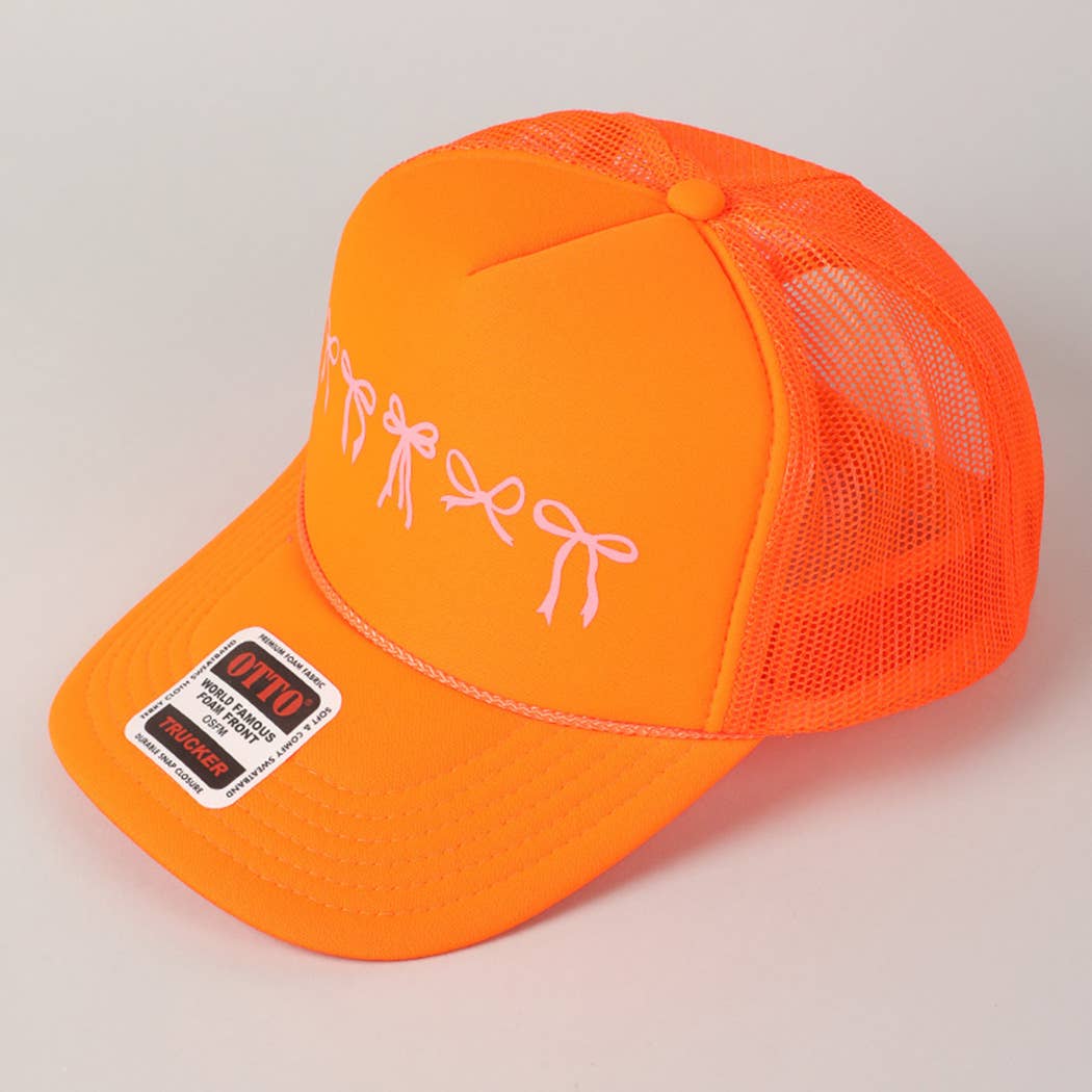 Variety Ribbon Bow Design Foam Trucker Hat