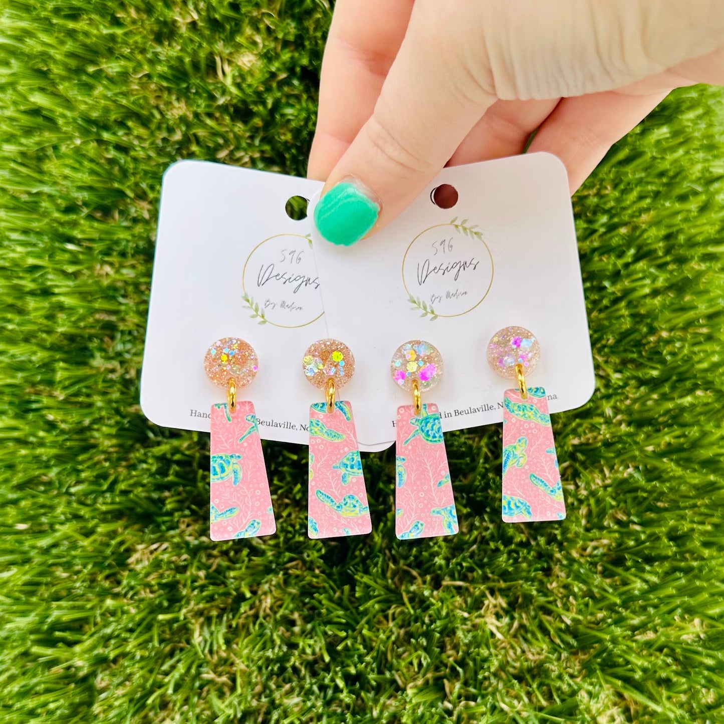 Lilly Pulitzer Inspired Earrings