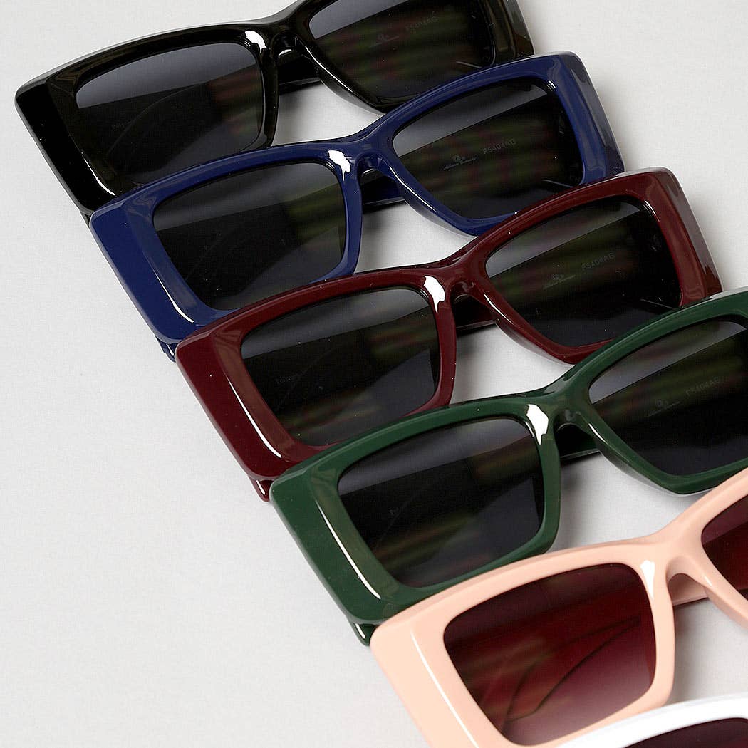 Women's Bold Rectangular Frame Sunglasses