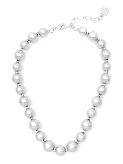 Matte Metal Beaded Collar Necklace