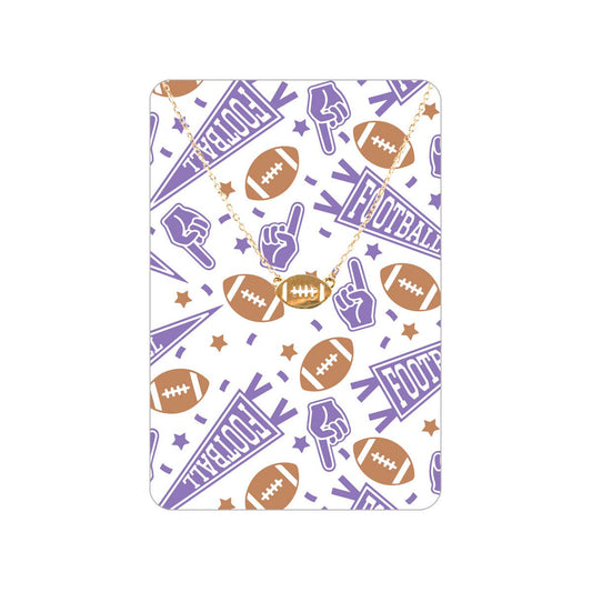 Lilac Football Fan Keepsake Card