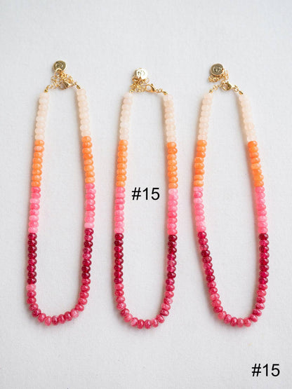 Colorful Beaded Gemstone Candy Necklace Trendy Jewelry
