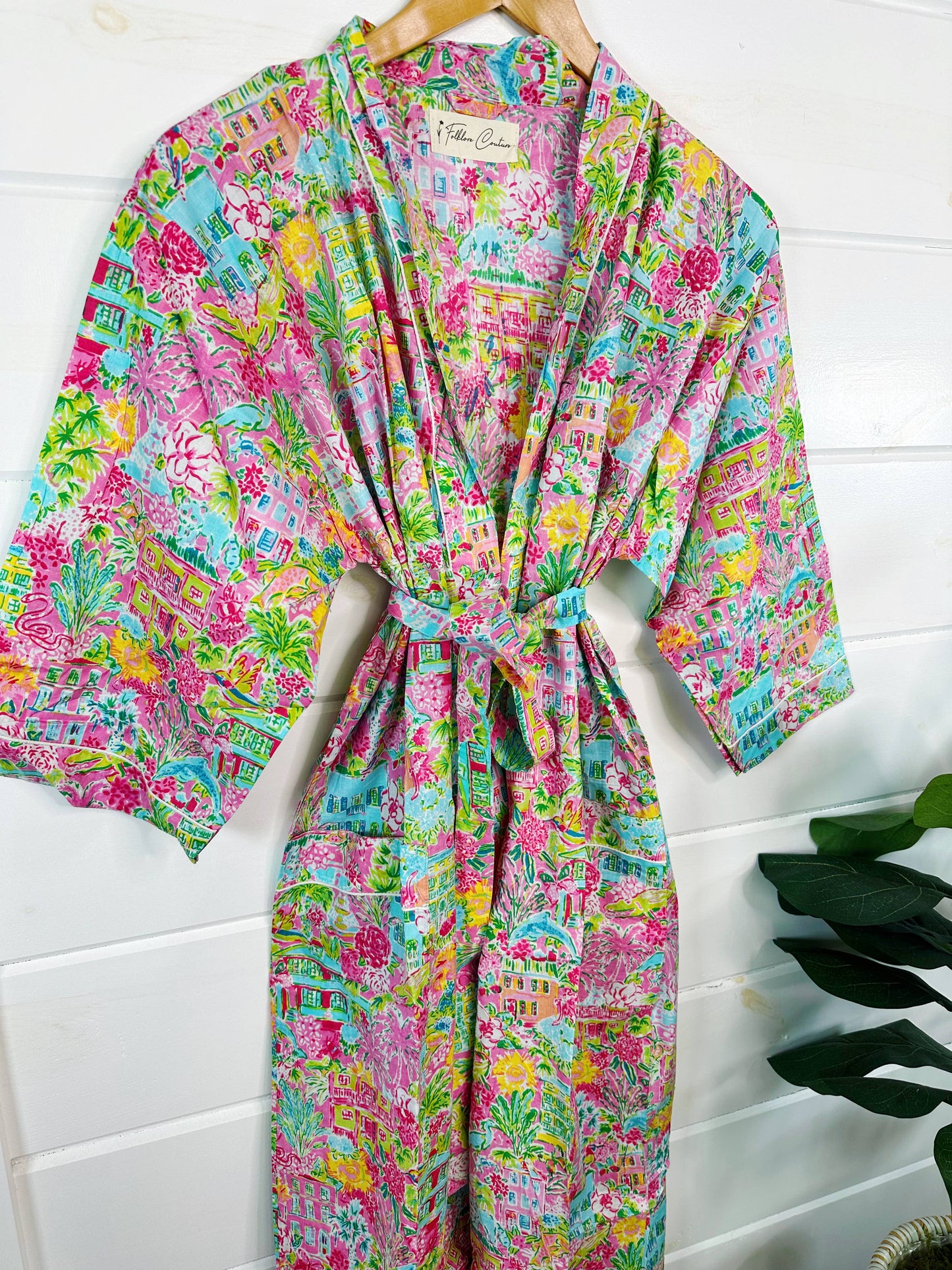 The Beachside Bloom Kimono Robe