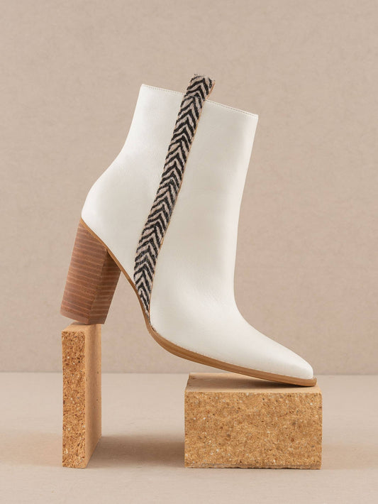 The Lana Beige | Animal Print Detailed Bootie